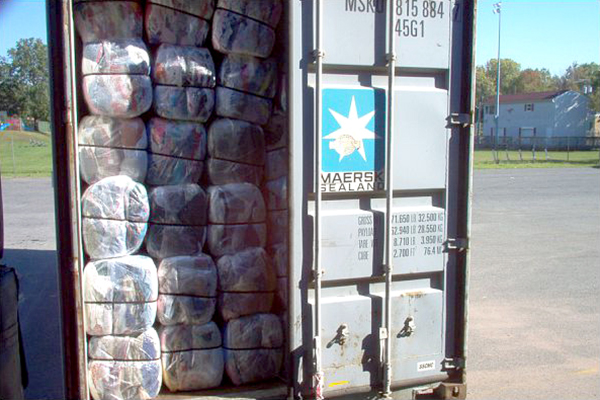 Used clothing and shoe bales