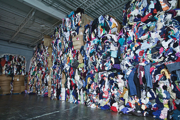 wall of rags